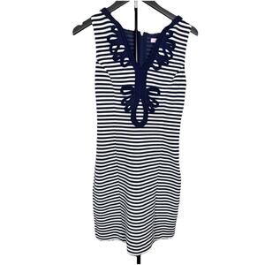 Lilly Pulitzer Janice Shift Dress Women’s Sz S Blue White Stripe Sheath